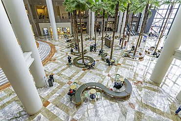 View of interior of Brookfield Place Shopping Centre in Lower Manhattan, New York City, United States of America, North America