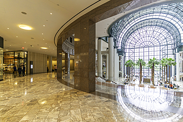 View of interior of Brookfield Place Shopping Centre in Lower Manhattan, New York City, United States of America, North America