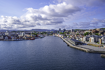 Aerial view of Stavanger skyline during daytime, Stavanger, Norway, Scandinavia, Europe