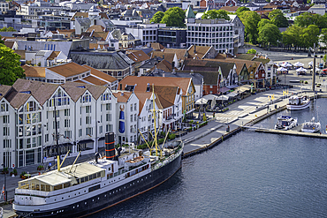 Aerial view of Stavanger skyline during daytime, Stavanger, Norway, Scandinavia, Europe