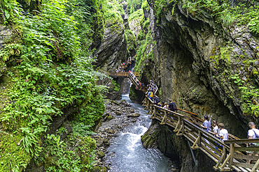 View of Sigmund Thun Klamm waterfall, Zell am See, Salzburg, Austria, Europe