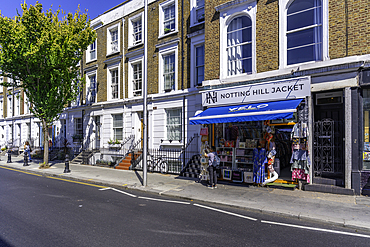 View of shop in Kensington, Kensington during summer, Kensington, London, England, United Kingdom, Europe