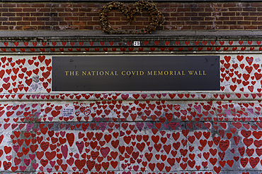 View of The National Covid Memorial Wall, Lambeth, London, England, United Kingdom, Europe