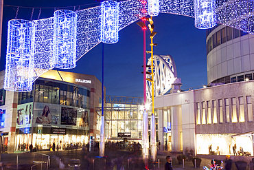 Bullring Shopping Centre at Christmas, City Centre, Birmingham, West Midlands, England, United Kingdom, Europe