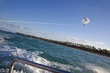 Paragliding, Bavaro Beach, Punta Cana, Dominican Republic, West Indies, Caribbean, Central America