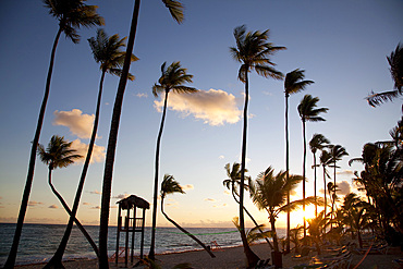 Bavaro Beach at sunrise, Punta Cana, Dominican Republic, West Indies, Caribbean, Central America