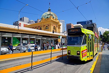 Flinders Street Station and tram, Melbourne, Victoria, Australia, Pacific