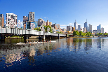 Yarra River and city skyline, Melbourne, Victoria, Australia, Pacific