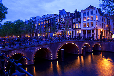 Canal and Bridge, Amsterdam, Holland, Europe