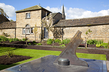 Bath Gardens and sundial, Bakewell, Derbyshire, England, United Kingdom, Europe