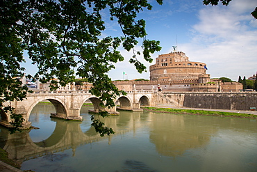 River Tiber and Castel Sant' Angelo, UNESCO World Heritage Site, Rome, Lazio, Italy, Europe