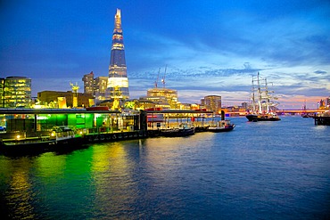 The Shard and River Thames from City of London, London, England, United Kingdom,  Europe