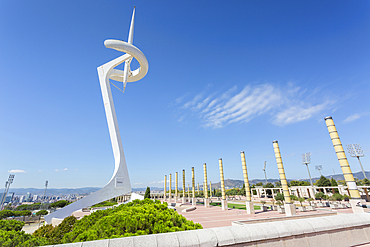 Torre Calatrava (Torre Telefonica), Barcelona, Catalonia, Spain, Europe