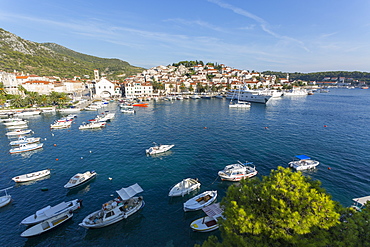 View of Harbour, Hvar Island, Dalmatia, Croatia, Europe