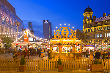 Christmas Market on Exchange Square, Manchester, England, United Kingdom, Europe