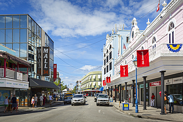 Architecture on Broad Street, Bridgetown, St. Michael, Barbados, West Indies, Caribbean, Central America