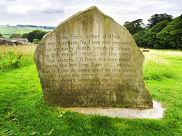 The Anne Stone in Parsons Field, Haworth, Yorkshire, England, United Kingdom, Europe