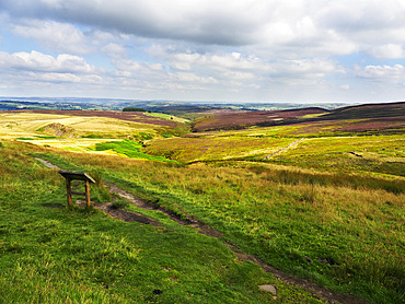 Haworth Moor from Top Withins, Yorkshire, England, United Kingdom, Europe