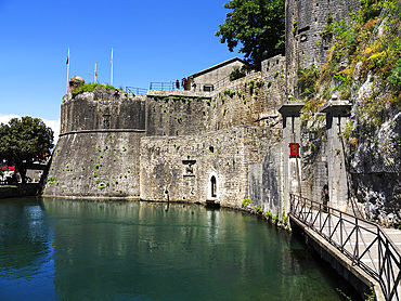 City Walls at the Gurdic Gate, Kotor, UNESCO World Heritage Site, Montenegro, Europe