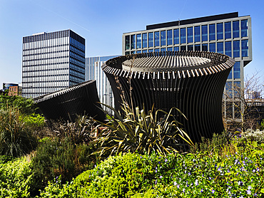 Modern Sculptures in Angel Square Manchester