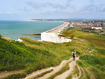 Coast Path at Seaford Head near Seaford East Sussex