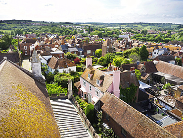 Rye Rooftops from St Marys Church in Rye East Sussex