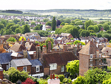 Rye Rooftops from St Marys Church in Rye East Sussex
