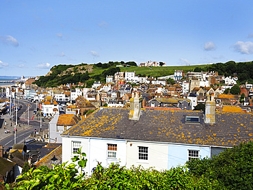 View over the Old Town from East Hill Hastings East Sussex