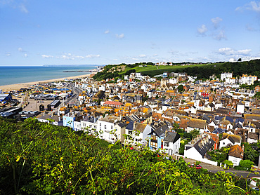 View over the Old Town from East Hill Hastings East Sussex