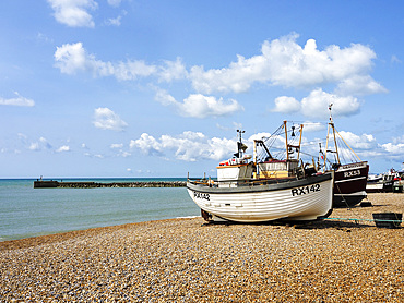 Boats on the Shingle at Hastings East Sussex