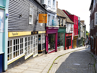 The Old High Street in Folkestone Kent