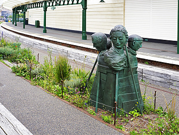 Sculpture at Folkestone Harbour Station Folkestone Kent