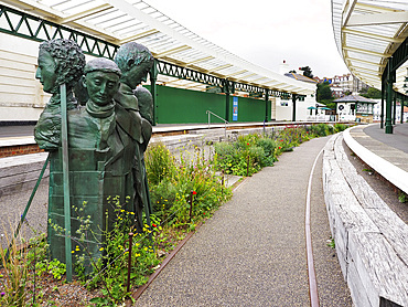 Sculpture at Folkestone Harbour Station Folkestone Kent