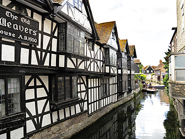River Great Stour from Kings Bridge in Canterbury Kent