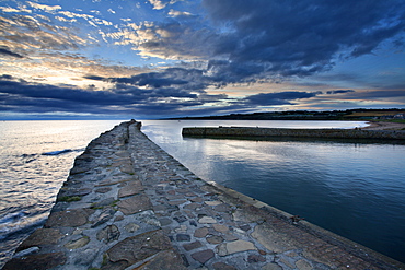 St. Andrews Harbour at dawn, Fife, Scotland, United Kingdom, Europe