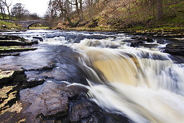 StainforthBridge and Stainforth Force on the River Ribble, Yorkshire Dales, Yorkshire, England, United Kingdom, Europe