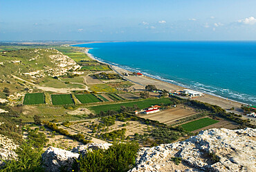 View along Episkopi Bay, Kourion (Curium), Limassol, Cyprus, Europe