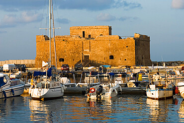 The harbour and Paphos Fort, Paphos, Cyprus, Mediterranean, Europe