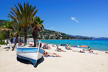 Saint-Clair beach, Le Lavandou, Var, Provence-Alpes-Cote d'Azur, Provence, France, Mediterranean, Europe