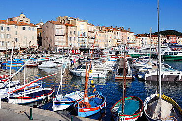 View of harbour, Saint-Tropez, Var, Provence-Alpes-Cote d'Azur, Provence, France, Mediterranean, Europe