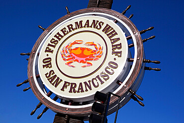 Fishermans Wharf sign, San Francisco, California, United States of America, North America