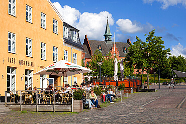 Cafe in Torvet square, Hillerod, Zealand, Denmark, Europe