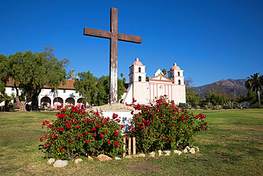 Old Mission Santa Barbara (built in 1786), Santa Barbara, Santa Barbara County, California, United States of America, North America