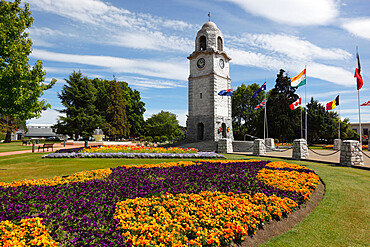 Seymour Square and clock tower, Blenheim, Marlborough region, South Island, New Zealand, Pacific