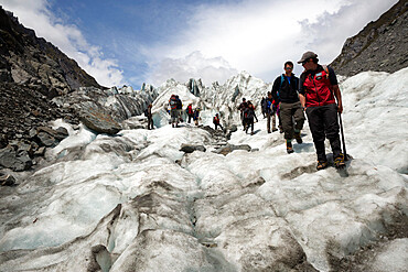 Glacier walk tour, Fox Glacier, West Coast, South Island, New Zealand, Pacific