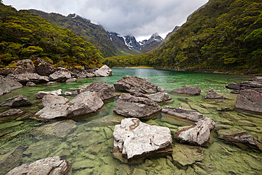 Lake Mackenzie, Routeburn Track, Fiordland National Park, UNESCO World Heritage Site, South Island, New Zealand, Pacific