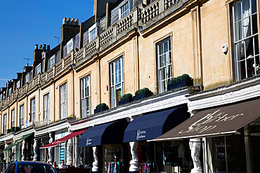 Regency shop fronts along Montpellier Walk, Cheltenham, Gloucestershire, England, United Kingdom, Europe