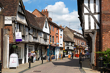 Old half-timbered buildings, Friar Street, Worcester, Worcestershire, England, United Kingdom, Europe