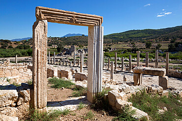 Ruined colonnaded Main Street, Patara, near Kalkan, Lycia, Antalya Province, Mediterranean Coast, Southwest Turkey, Anatolia, Turkey, Asia Minor, Eurasia