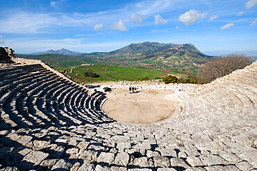 The Amphitheatre, Segesta, Sicily, Italy, Europe